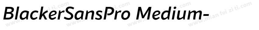 BlackerSansPro Medium字体转换